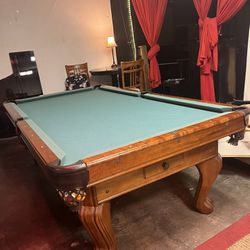 Vintage Antique Chateau By Brunswick Pool Table 8 Ft