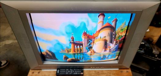 24-inch CRT TV Curved screen Retro gaming color television model 2007