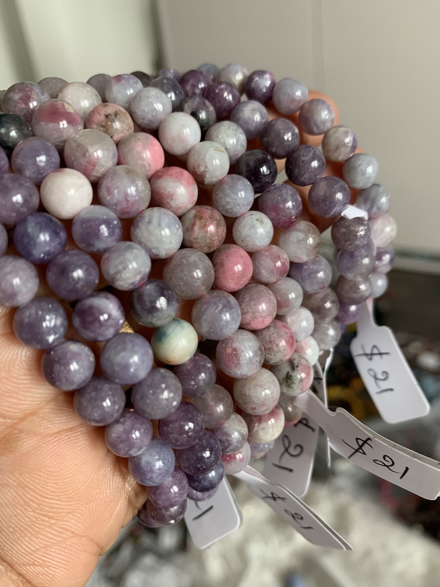 Natural plum tourmaline bracelets