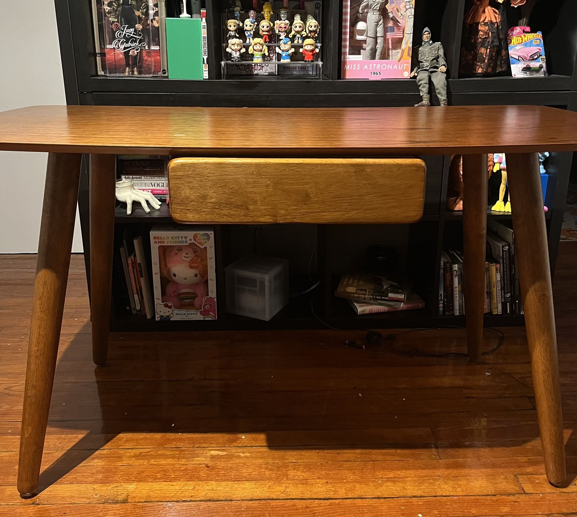 Desk, Mid-Century Replica, Walnut Stain