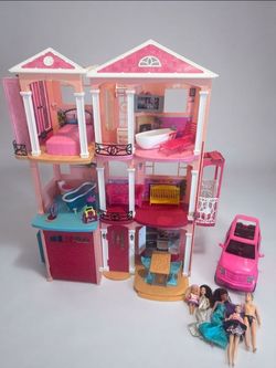 Ultimate Barbie Bundle: 3-Story Dreamhouse, Pink SUV Car, & Doll Set