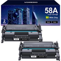 58A Toner Cartridge Black (with CHIP) Replacement for HP