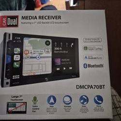 CAR DUAL MEDIA RECEIVER 7"BACKLIT LCD TOUCHSCREEN 