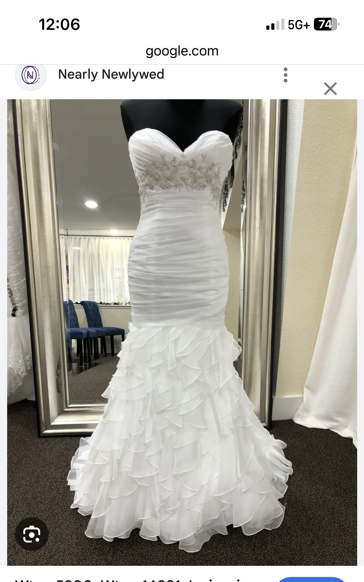 Strapless Wedding Gown- Size 12