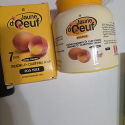 Jaune d'oeuf Egg yolk clarifying cream skin Brightening face body  and soap