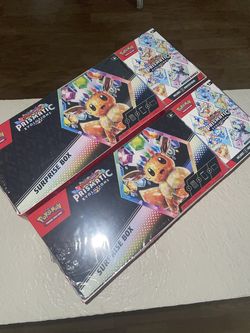 Pokemon Prismatic Evolutions Surprise Box Booster Bundle