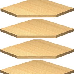 Corner Shelf Wall Mount, Corner Floating Shelves, Set Of 4 Corner Wall Shelf Organizer, Rustic Wood Wall Storage Display Shelves For Living Room Bedro