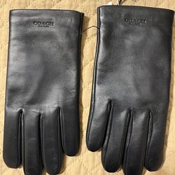 Men’s Coach Leather Gloves