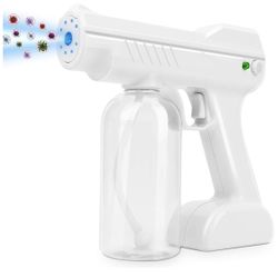 Wireless Electric Sprayer Sanitizer Fogger Disinfectant Fogger Machine Handheld Rechargeable Nano Atomizer with Blue Light