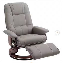Gray Faux Leather Standard (No Motion) Recliner