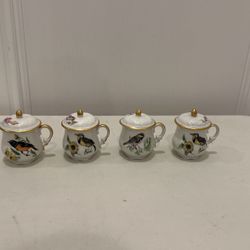 Limoges Castel Pot de Crème Set Of 4