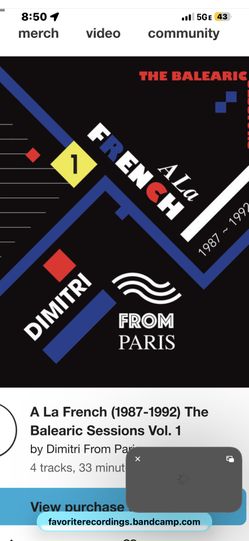 A La French The Balearic Sessions Vol 1 87-92’ By Dimitri From Paris