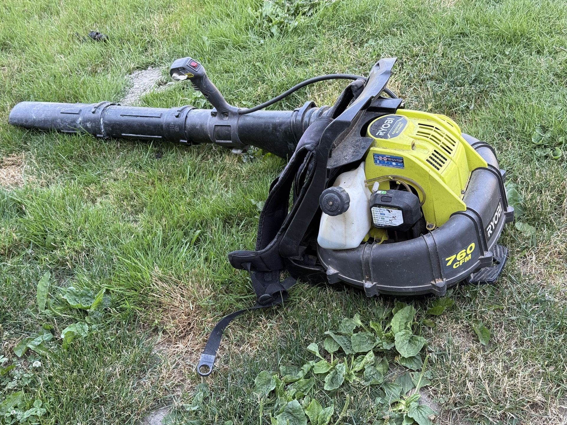 Ryobi 175 MPH 760 CFM 38 CC Gas backpack leaf blower , Not Working