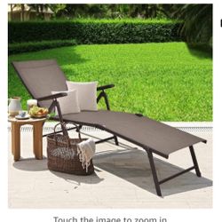 New brown folding lounge chair