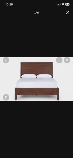LOW PRICE MOVING- WEST ELM FULL SIZE SOLID WOOD BED paid $1950 + tax for it