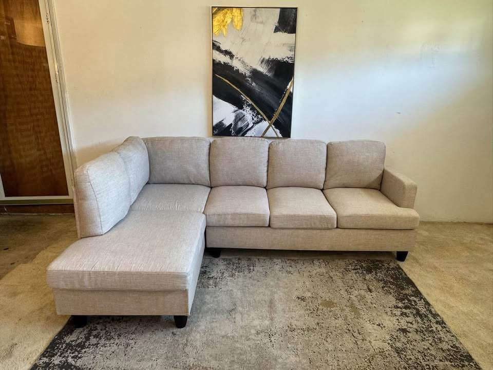 Beige 4-Seater Sectional Sofa