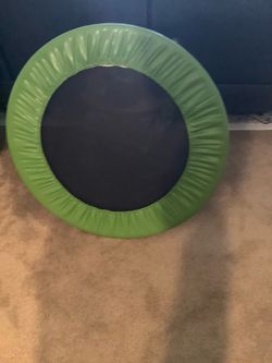 Green mini trampoline