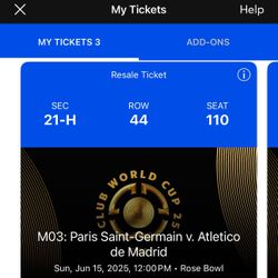 FIFA -Paris Saint Germain v Atletico De Madrid Soccer Game June 15 — Rosebowl, Pasadena