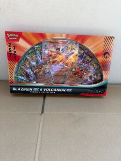 Blaziken ex & volcanion ex premium collection box