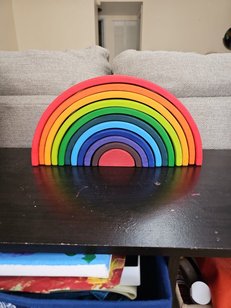 Wooden Rainbow Montessori Toy