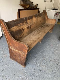 Antique Church Bench 