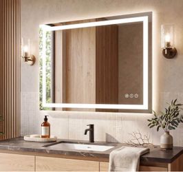 Brand New LED Bathroom Mirror 40"X32" with Front Light and Backlit