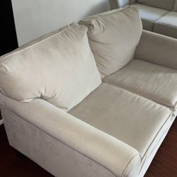 Beige Love Seat Couch (Mor Furniture)