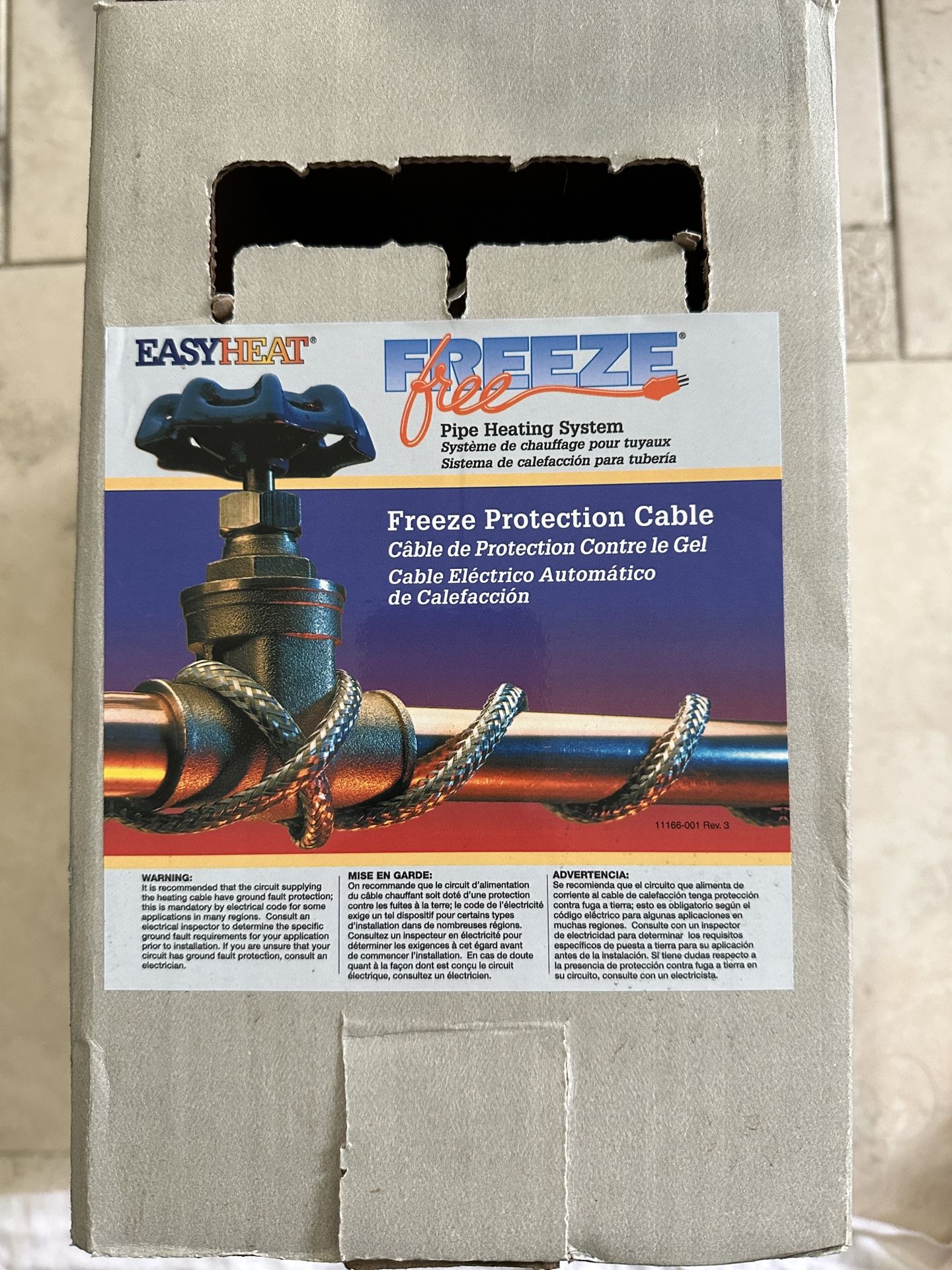 EasyHeat Freeze Free 2302 Self Regulating Pipe Heating Cable 120 VAC 22 AWG Cable 300 ft Length NEW RETAIL: $450+TAX!