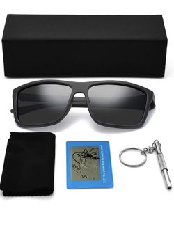 Polarized Sunglasses for Men Driving Mens Sunglasses Rectangular Vintage Sun Glasses For Men/Women