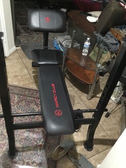 Weight bench and extra weights