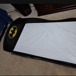 Batman Batmobile Plastic Sleep And Play Toddler Bed Comes With Mattress 