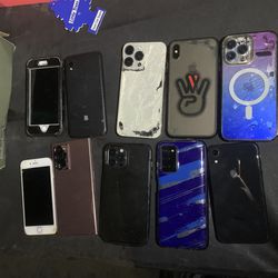 Bunch Of iPhones Cheap 12 Pro 11 X Samsung S 23 Shoot An Offer Not Sure If Working 