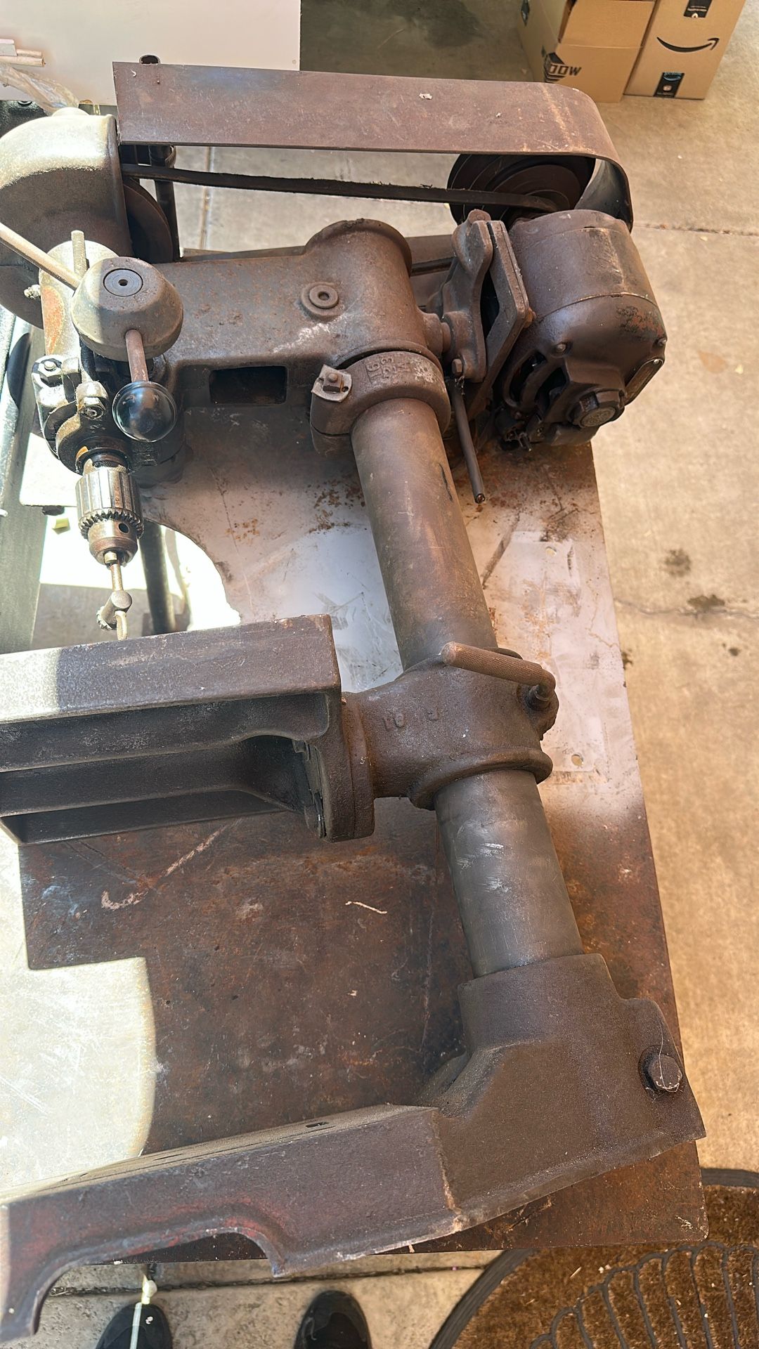 Vintage General Electric Drill Press Good Working Condition with Work Table.