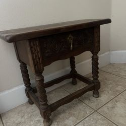Small Wooden Table With Drawer