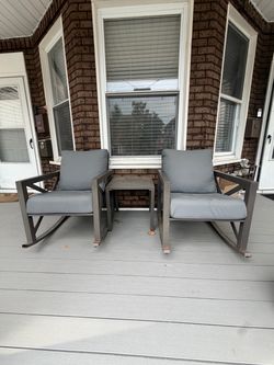 Outdoor Rocking Chair Set
