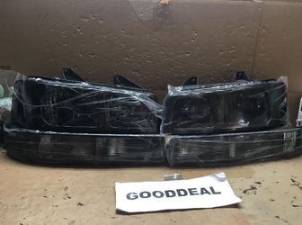 #199 Fit 03-14 Express Savana 1500 or 03-23 Express Savana 2500/3500 OE Style Black/Clear Headlight 