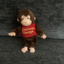 Vintage Curious George Plush Monkey Rubber Face And Feet 1987 Rare