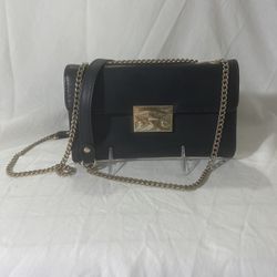 Enzo Angiolini Black Crossbody/ Shoulder Bag with Gold Chain