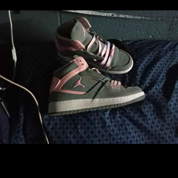 Grey and Pink Jordans
