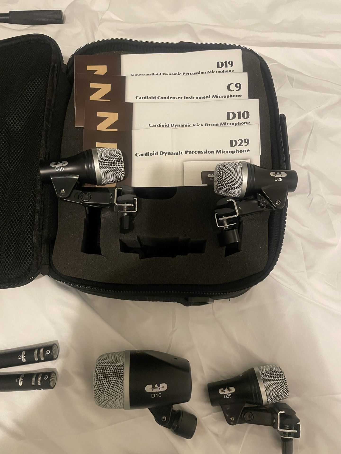 7-CAD stag Drum Mic Set With Overhead Mic Stand Included