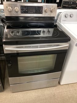 Samsung 30 in. 5.9 cu.ft. Glass Top Double a oven Electric Range with Self Cleaning