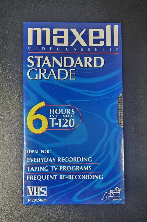 X2 Maxell Standard Grade 6Hr Blank VHS Tapes T120