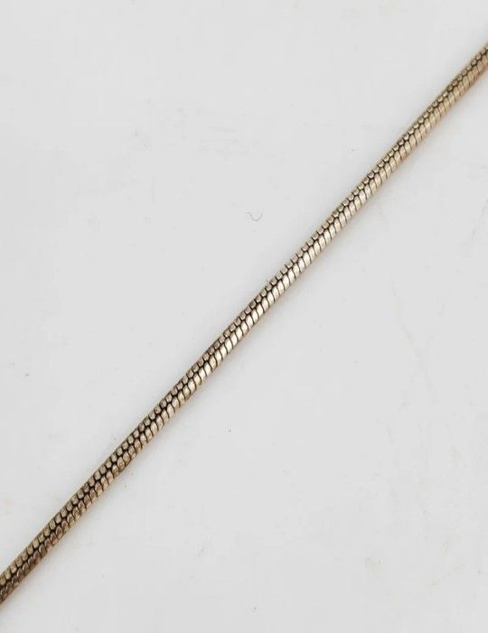 Vintage Sterling Silver Snake Chain Anklet