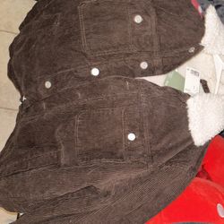 H&M Brown Corduroy Sherpa Jacket size M