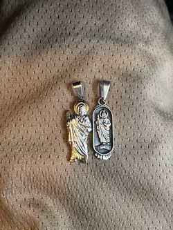 Silver San Judas Pendants