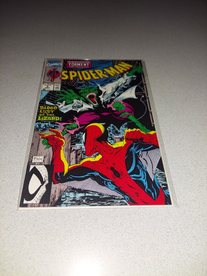 1990 SPIDER-MAN #2 COMIC BAGGED AND BOARDED