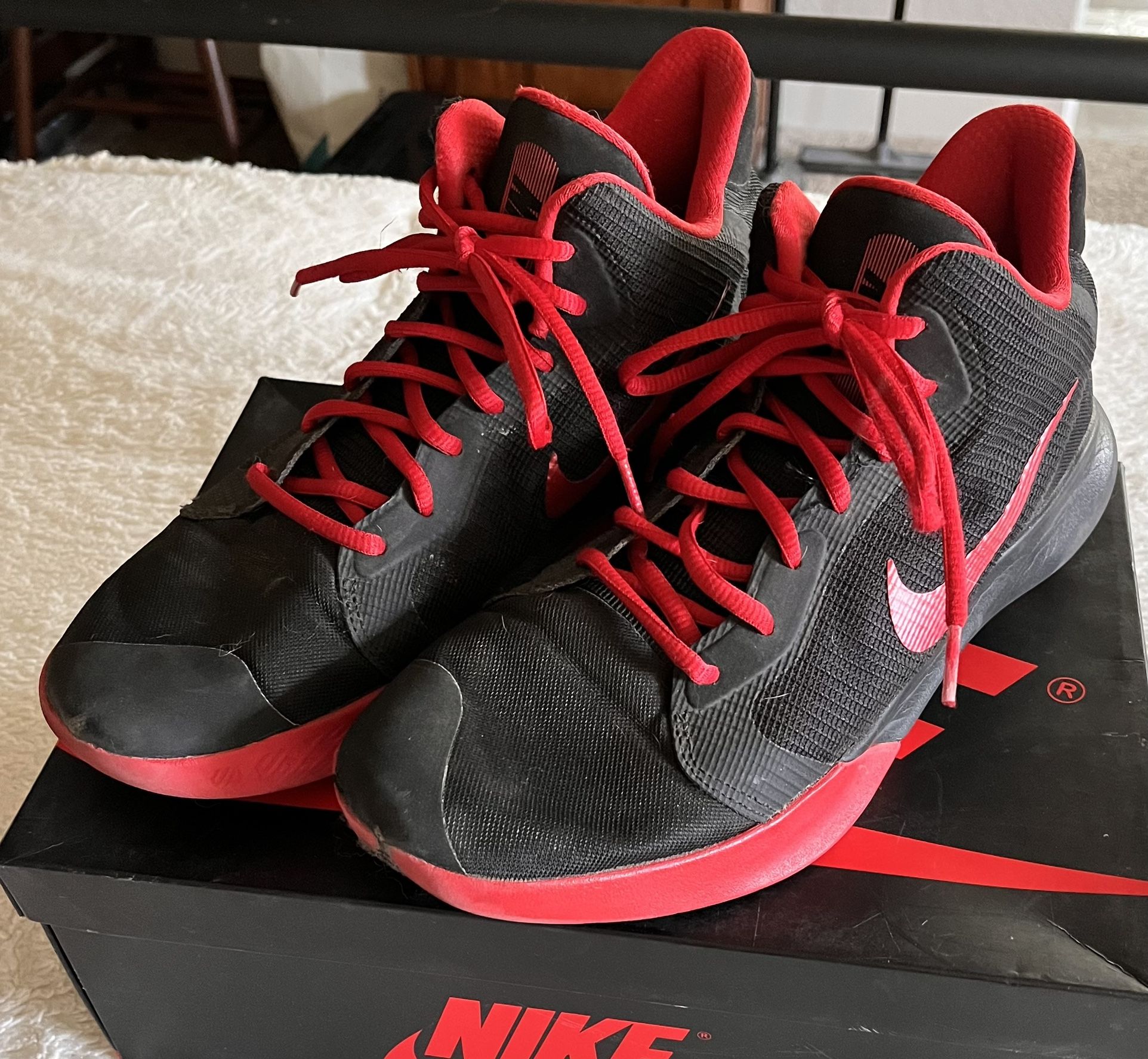 Black & Red Nike Basketball Shoes