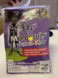 New Morphsuits Kids Skeleton Costume Size L!