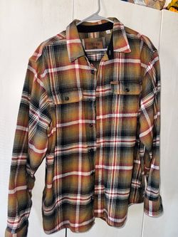Orvis Plaid Flannel Shirt Jacket