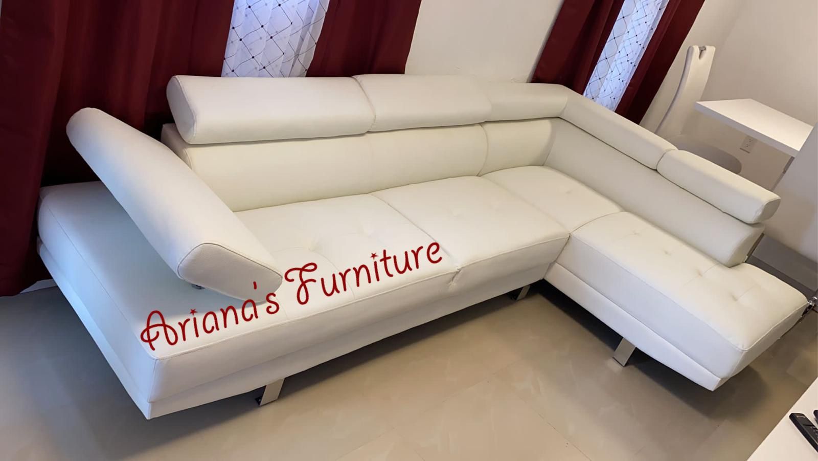 New White Sectional (grey And Black Available)